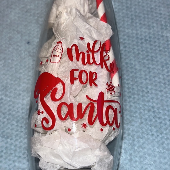 Milk and Cookies for Santa Plate and Milk Bottle Set - Picture 5 of 5